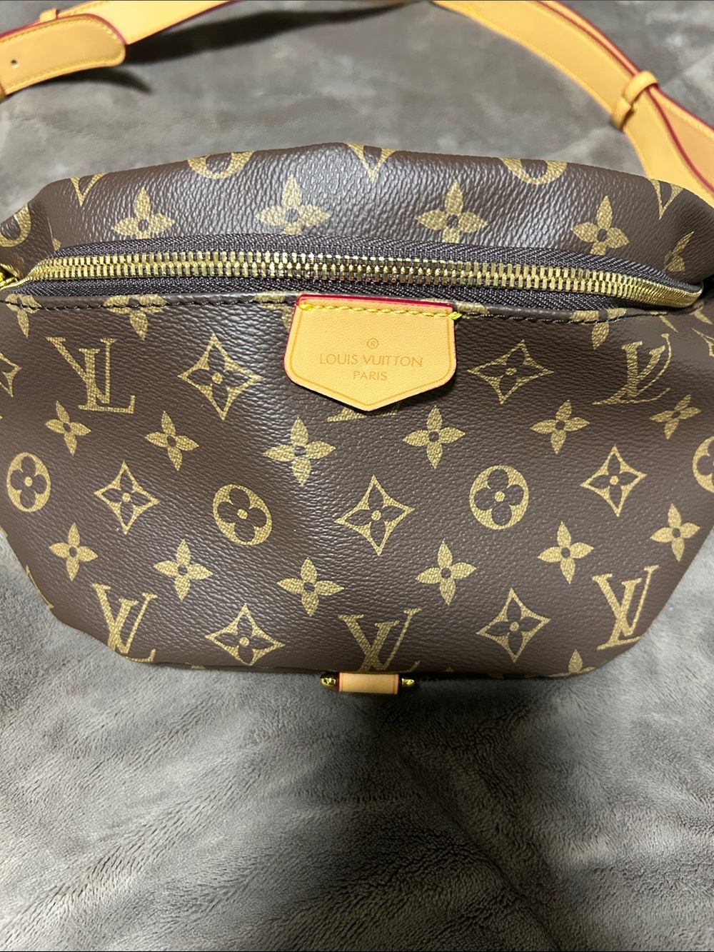 Louis Vuitton Monogram Canvas Crossbody Bumbag in Brown and Tan